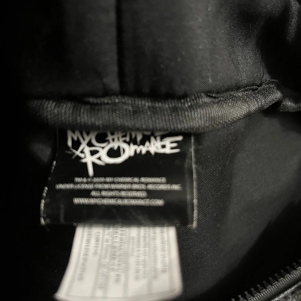 My Chemical Romance Black Graphic Mini Backpack with Red & Blue Accent Artwork - Picture 3 of 4